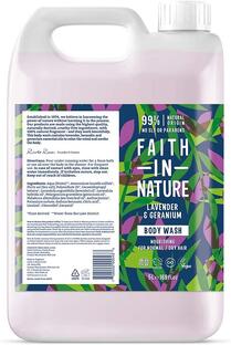 Faith in Nature Lavender  & Geranium Bodywash Navulverpakking 5LT