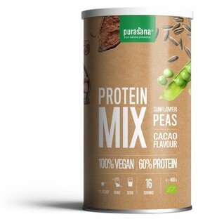 Purasana Pea Sunflower Protein Mix Cacao 400GR Purasana Pea Sunflower Protein Mix Cacao 400GR