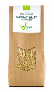 Vitiv Biologische Basmati Rijst Volkoren 500GR Vitiv Biologische Basmati Rijst Volkoren 500GR
