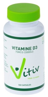 Vitiv Vitamine D3 3000iu Capsules 360CP  Vitiv Vitamine D3 3000iu Capsules 360CP