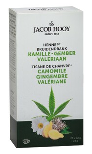 Jacob Hooy Hennep Kamille Gember Valeriaan Kruidendrank 20ST Jacob Hooy Hennep Kamille Gember Valeriaan Kruidendrank 20ST