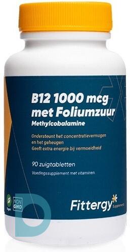Wat dan ook hardwerkend Centimeter Fittergy B12 1000mcg Met Foliumzuur Tabletten