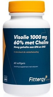 Fittergy Visolie 1000mg 60% Met Choline Capsules 60SG Fittergy Visolie 1000mg 60% Met Choline Capsules 60SG