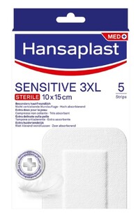 Hansaplast Pleisters Sensitive XXXL 5ST Hansaplast Pleisters Sensitive XXXL 5ST