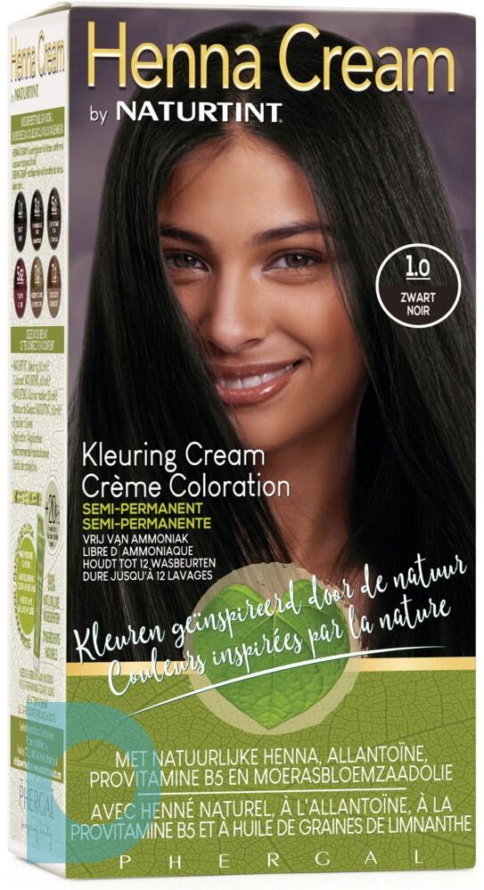 Henna Cream 1.0 Zwart Semi-Permanente Kleuring
