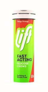 Lift Fast Acting Glucose Kauwtabletten - Sinaasappel 10TB Lift Fast Acting Glucose Kauwtabletten - Sinaasappel 10TB