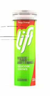 Lift Fast Acting Glucose Kauwtabletten - Sinaasappel 10TB