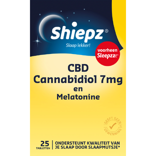 Shiepz CBD Cannabidiol 7mg en Melatonine Tabletten 25TB