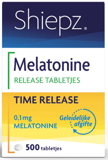 Shiepz Melatonine Time Release Tabletjes 500TB Shiepz Melatonine Time Release Tabletjes 500TB