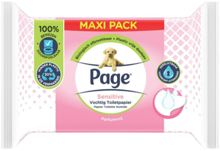 Page Toiletpapier Sensitive Vochtig Toiletpapier 74ST Page Toiletpapier Sensitive Vochtig Toiletpapier 74ST