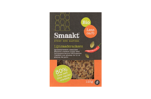 Smaakt Less Carb Lijnzaad Crackers 125GR