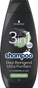 Schwarzkopf 3-in-1 Shampoo Diep Reinigend 400ML Schwarzkopf 3-in-1 Shampoo Diep Reinigend 400ML