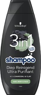 Schwarzkopf 3-in-1 Shampoo Diep Reinigend 400ML