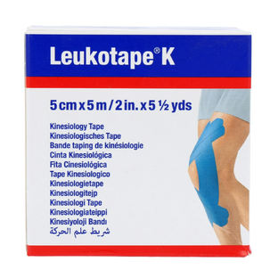 Leukoplast Leukotape K Kinesiotape Blauw 5cmx5m 1ST Leukoplast Leukotape K Kinesiotape Blauw 5cmx5m 1ST