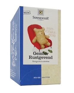 Sonnentor Gember Rustgevende Kruidentheezakjes 18ST Sonnentor Gember Rustgevende Kruidentheezakjes 18ST