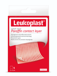 Leukoplast Cuticell Classic Kompres met Paraffine 5ST  Leukoplast Cuticell Classic Kompres met Paraffine 5ST