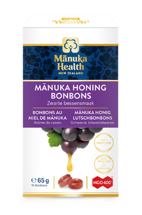 Manuka health Honing Zwarte Bes MGO 400+ zuigtabletten 65GR
