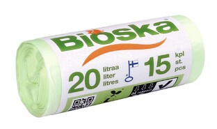 Bioska Afvalzakken 20 liter 15ST Bioska Afvalzakken 20 liter 15ST
