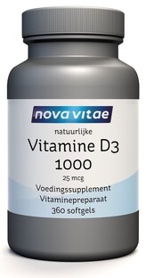 Nova Vitae Vitamine D3 1000IE Softgels 360CP Nova Vitae Vitamine D3 1000IE Softgels 360CP