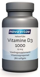 Nova Vitae Vitamine D3 1000IE Softgels 360CP