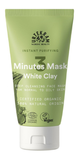 Urtekram Instant Purifying 3 Minutes Mask - White Clay 75ML Urtekram Instant Purifying 3 Minutes Mask - White Clay 75ML