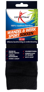Lucovitaal Wandel Werk & Sportsokken Bamboe 43-46 1PR 