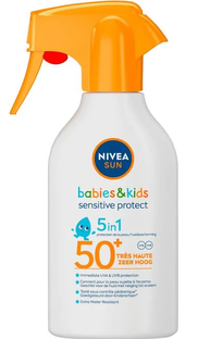 De Online Drogist Nivea Sun Sensitive Protect Kids & Babies Spray SPF50+ 270ML aanbieding