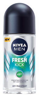 Nivea Men Fresh Kick Anti-Transpirant Roll-On 50ML Nivea Men Fresh Kick Anti-Transpirant Roll-On 50ML