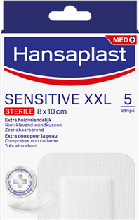 Hansaplast Pleisters Sensitive XXL Steriel 5ST Hansaplast Pleisters Sensitive XXL Steriel 5ST