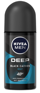 Nivea Men Deep Black Carbon Beat Anti-Transpirant Roller 50ML Nivea Men Deep Black Carbon Beat Anti-Transpirant Roller 50ML
