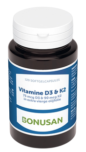 Bonusan Vitamine D3 & K2 Softgel Capsules 120SG