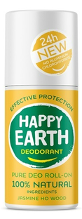 Happy Earth 100% Natural Deo Roll-On Jasmine Ho Wood 75ML Happy Earth 100% Natural Deo Roll-On Jasmine Ho Wood 75ML
