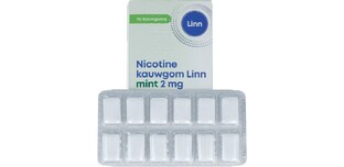 Linn Nicotine Kauwgom Mint 2mg 96ST Linn Nicotine Kauwgom Mint 2mg 96ST