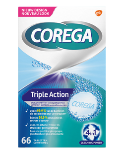 Corega Triple Action Gebitsprothese Tabletten 66TB