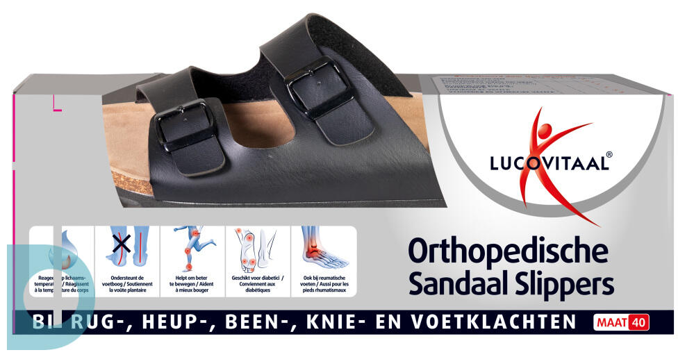 Classificatie Experiment Gevoelig voor Lucovitaal Orthopedische Sandaal Slippers Maat 40
