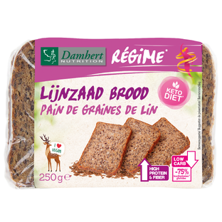 Damhert Low Carb Lijnzaad Brood 250GR Damhert Low Carb Lijnzaad Brood 250GR