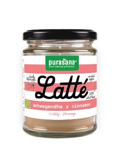 Purasana Latté Ashwagandha & Cinnamon Biologisch 120GR Purasana Latté Ashwagandha & Cinnamon Biologisch 120GR