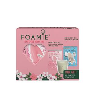 Foamie Body & Shower Bar Geschenkset + Kaars Cadeau 1ST